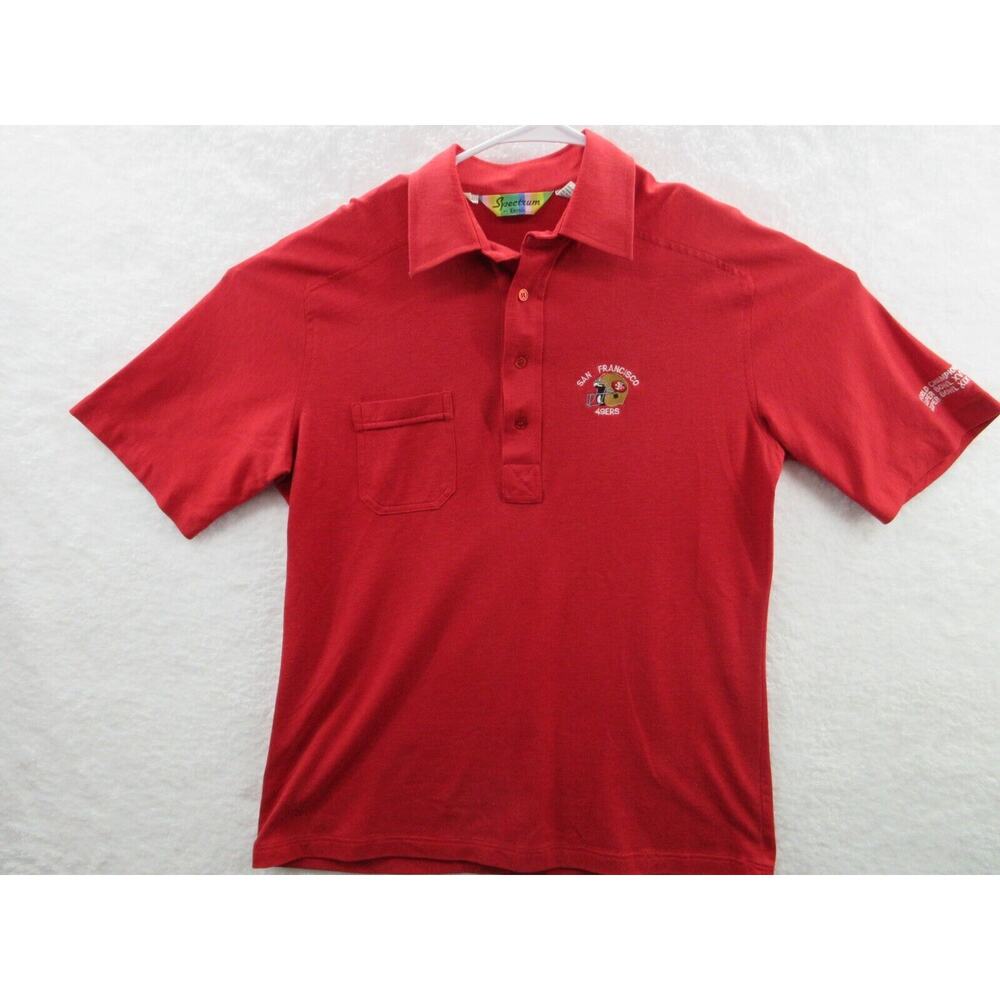 Vintage SAN FRANCISCO 49ers Niners Embroidered Polo Shirt pre-1988 Spectrum